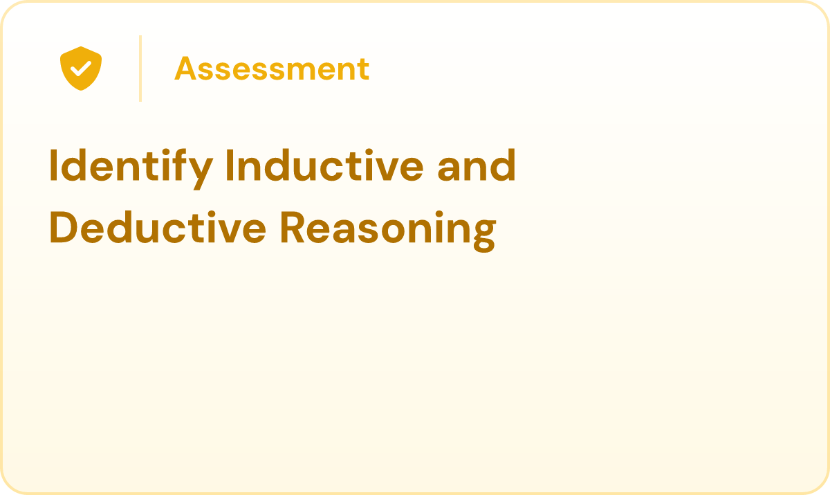Identify Inductive and Deductive Reasoning