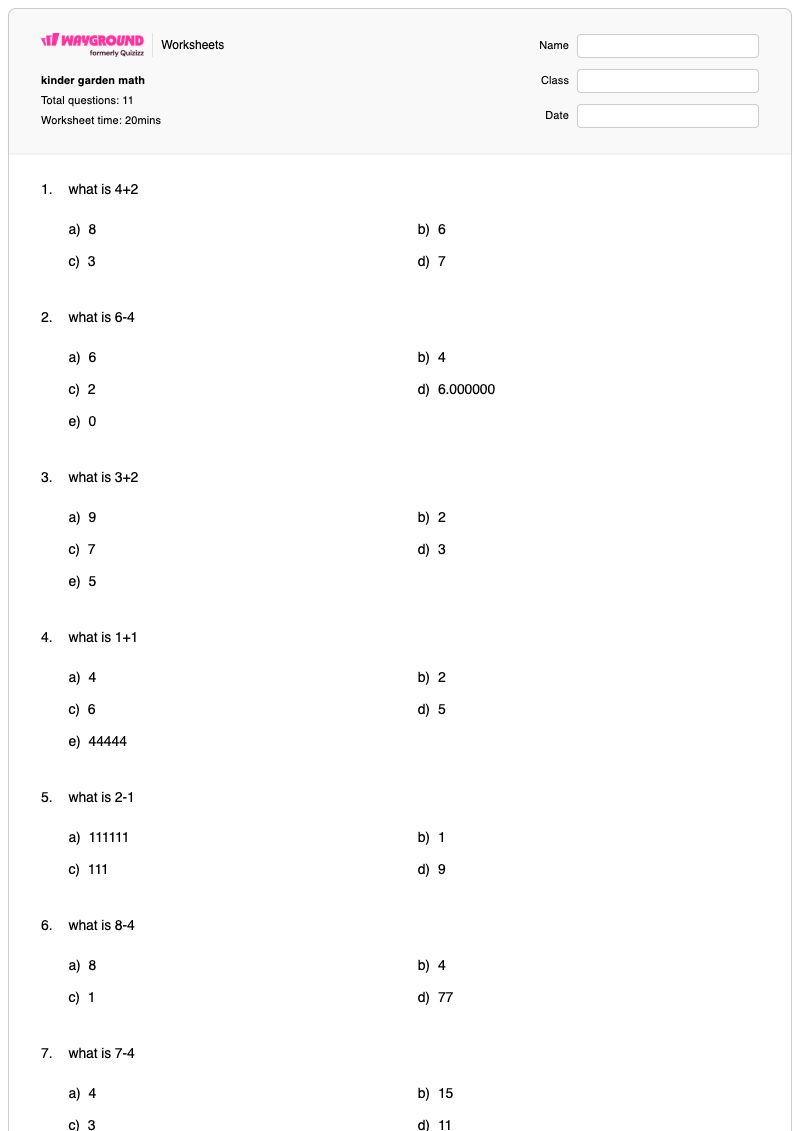 kinder garden math - Printable Christmas Worksheets Kindergarten - Wayground