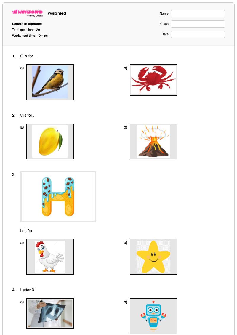 Letters of alphabet - พิมพ์ได้ Lowercase-letters เวิร์กชีท - Wayground
