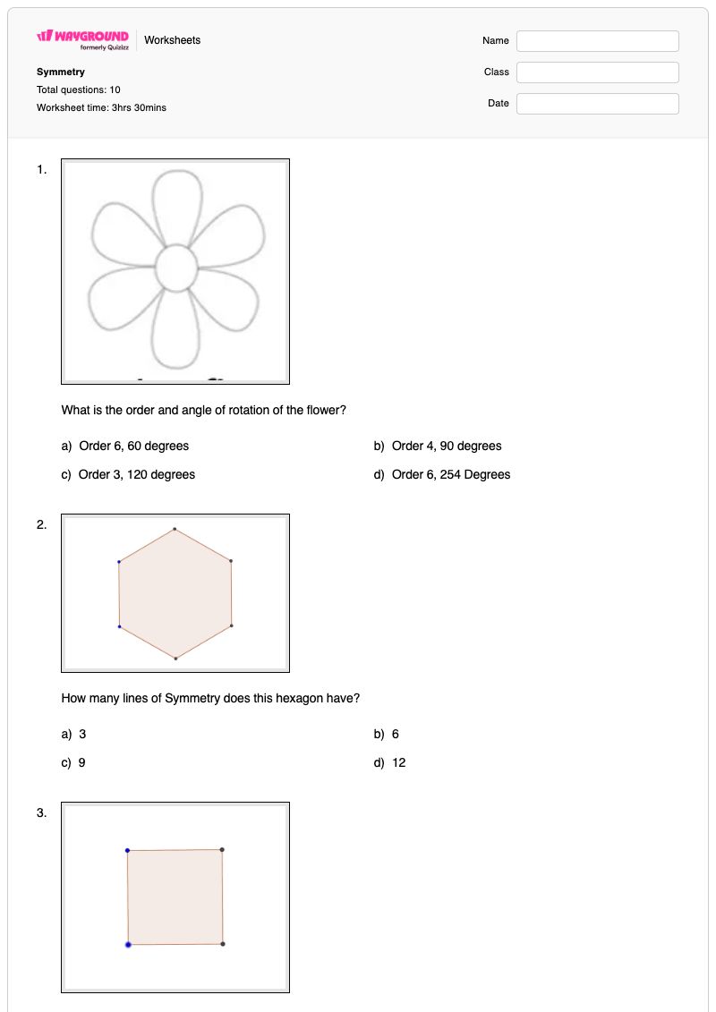 Symmetry - Printable Symmetry Worksheets Kindergarten - Wayground