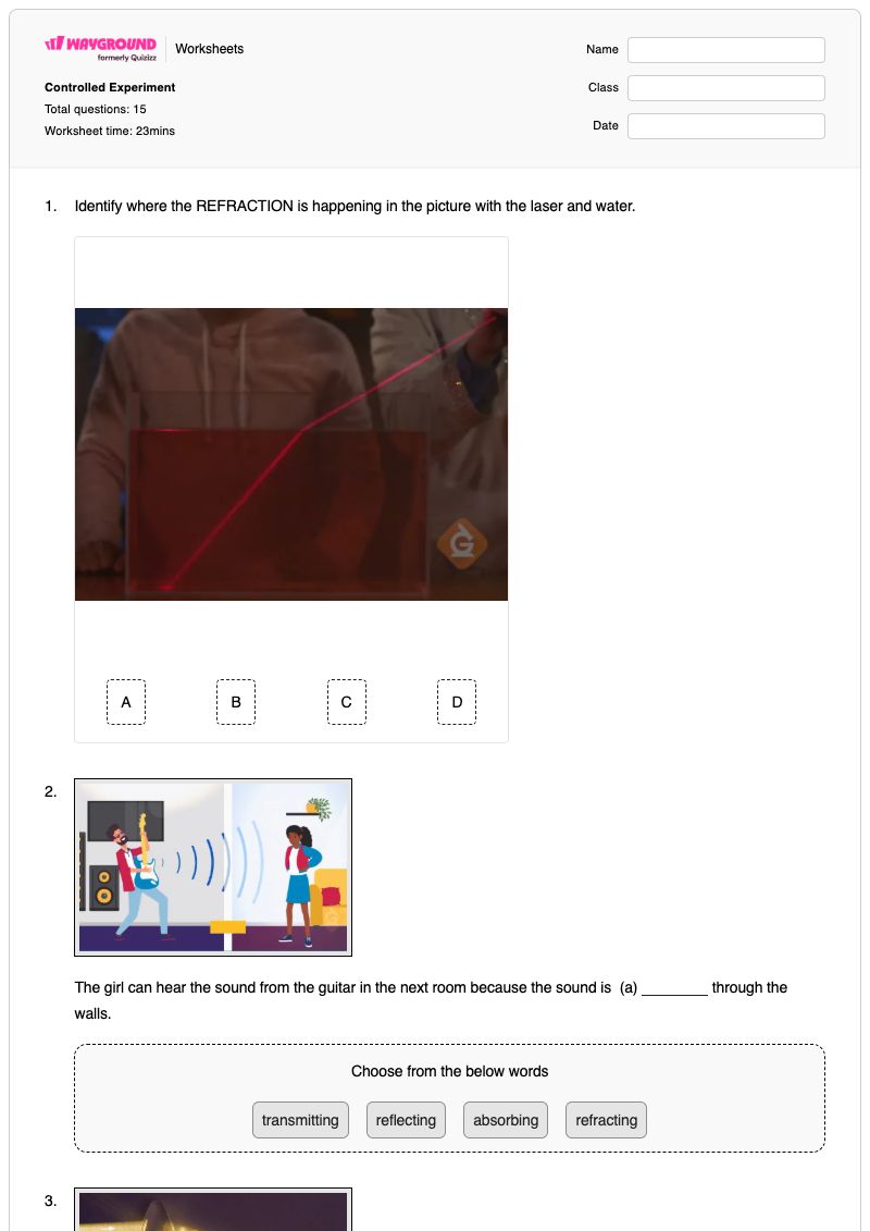 Controlled Experiment - Printable Engineering-&-science-practices Worksheets Year 5 - Wayground