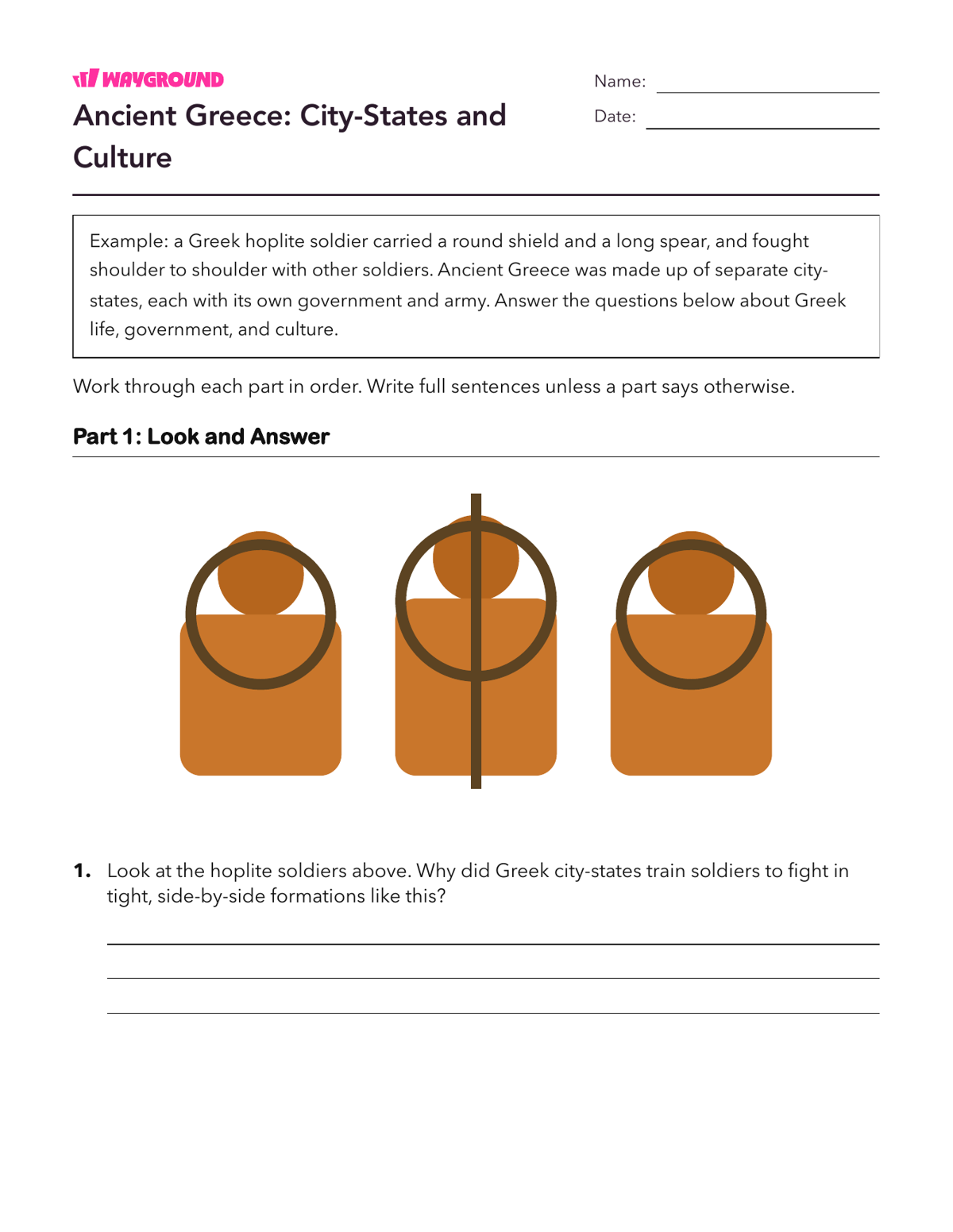 Ancient Greece: City-States and Culture - Printable Ancient-civilizations Worksheets Class 5 - Wayground