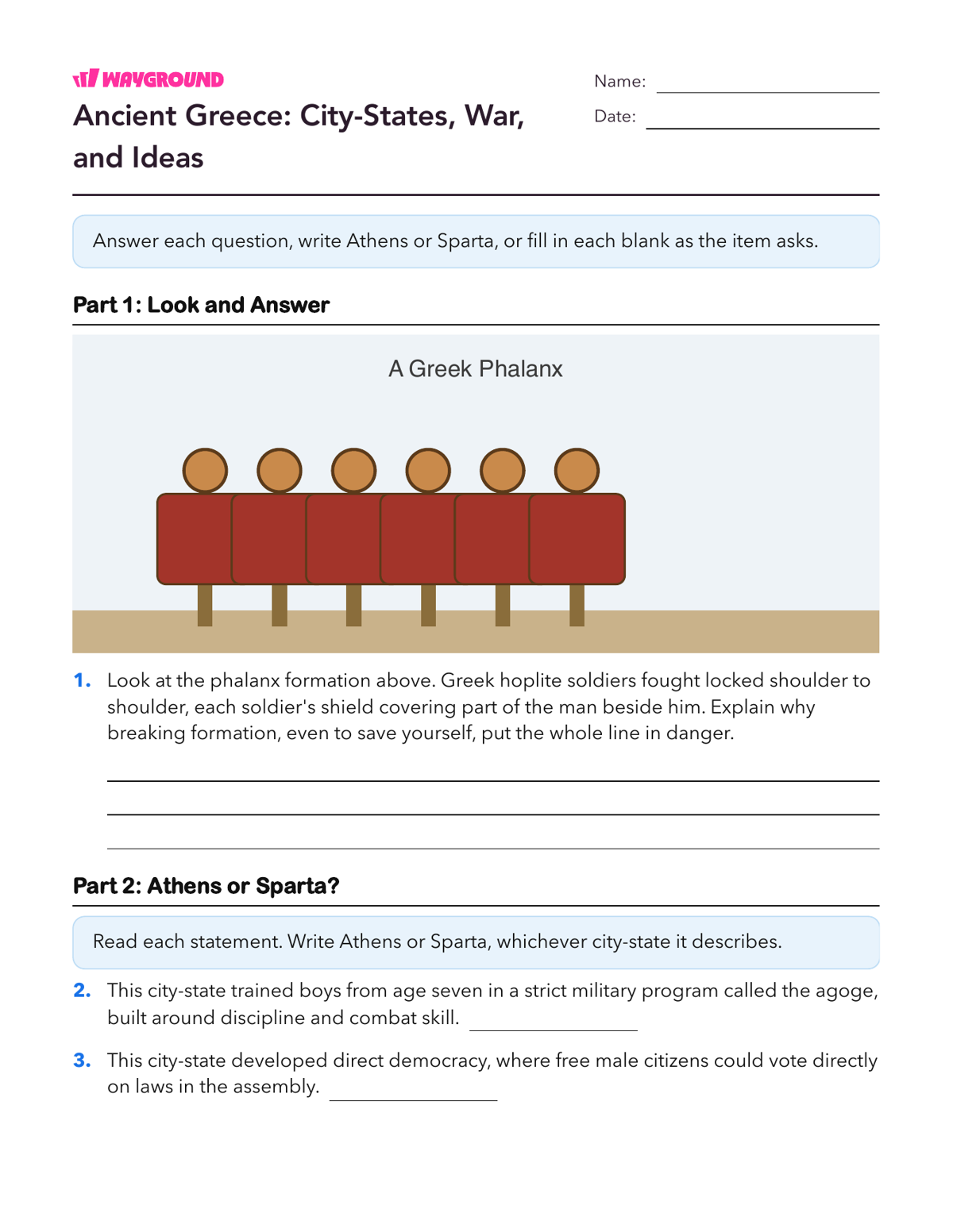 Ancient Greece: City-States, War, and Ideas - Printable Ancient-civilizations Worksheets Class 9 - Wayground