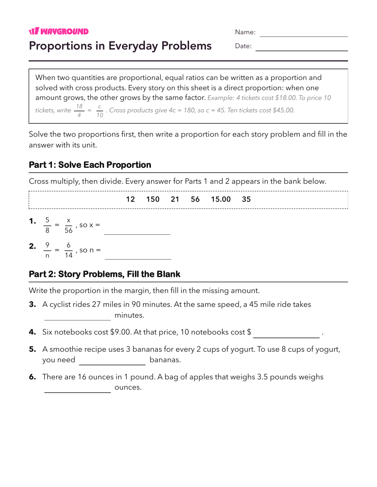 Proportions in Everyday Problems - Có thể in Mối-quan-hệ-tỷ-lệ Phiếu-bài-tập Lớp 7 - Quizizz