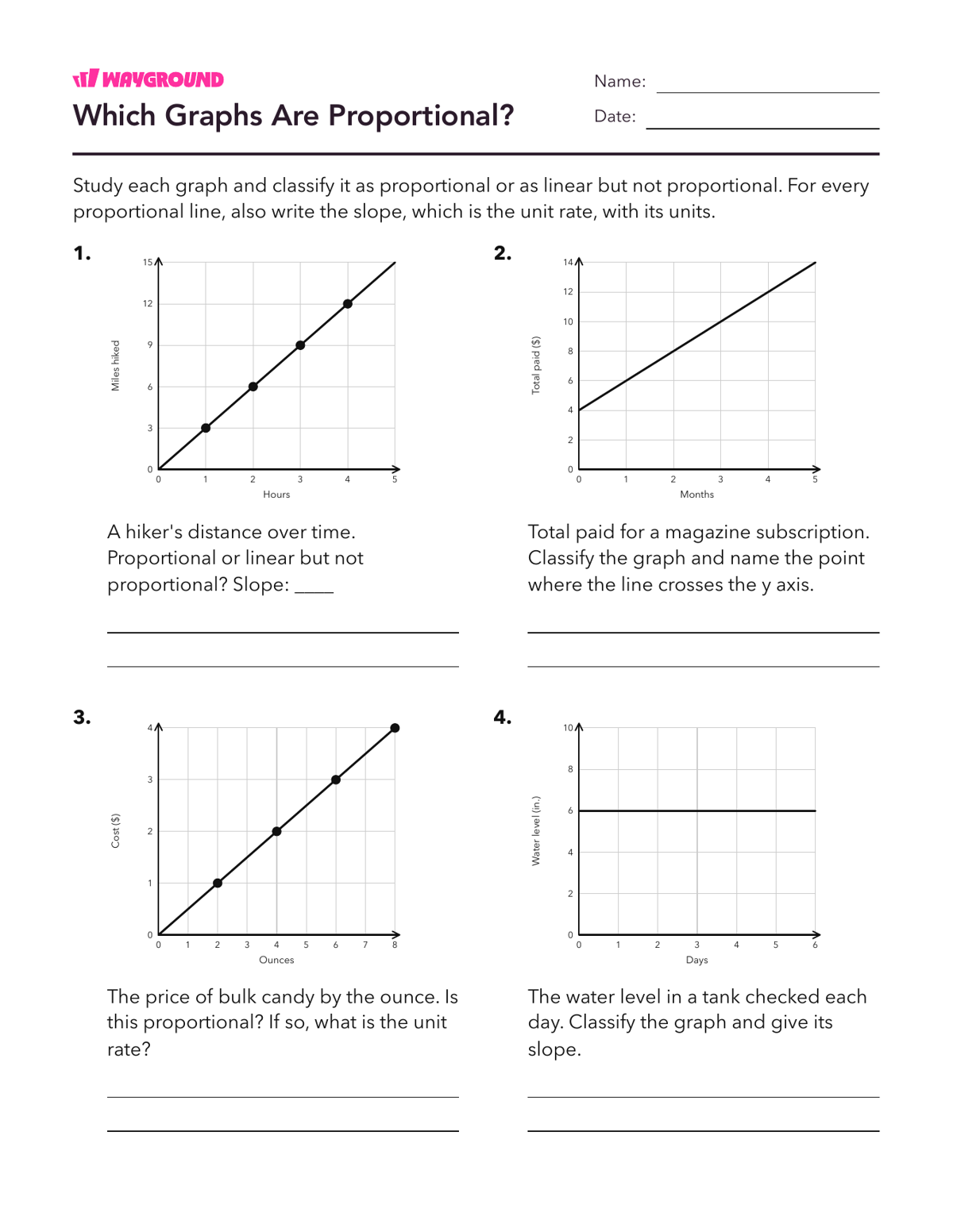 Which Graphs Are Proportional? - Có thể in Mối-quan-hệ-tỷ-lệ Phiếu-bài-tập Lớp 8 - Quizizz