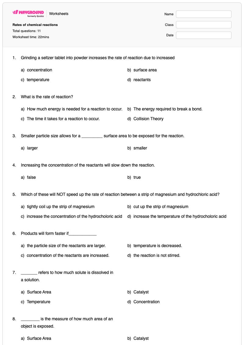 Rates of chemical reactions - พิมพ์ได้ Factors-affecting-photosynthesis เวิร์กชีท ระดับ 8 - Wayground