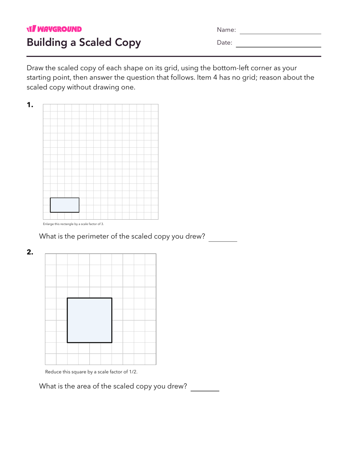 Building a Scaled Copy - Printable Scaled-pictographs Worksheets Grade 7 - Wayground