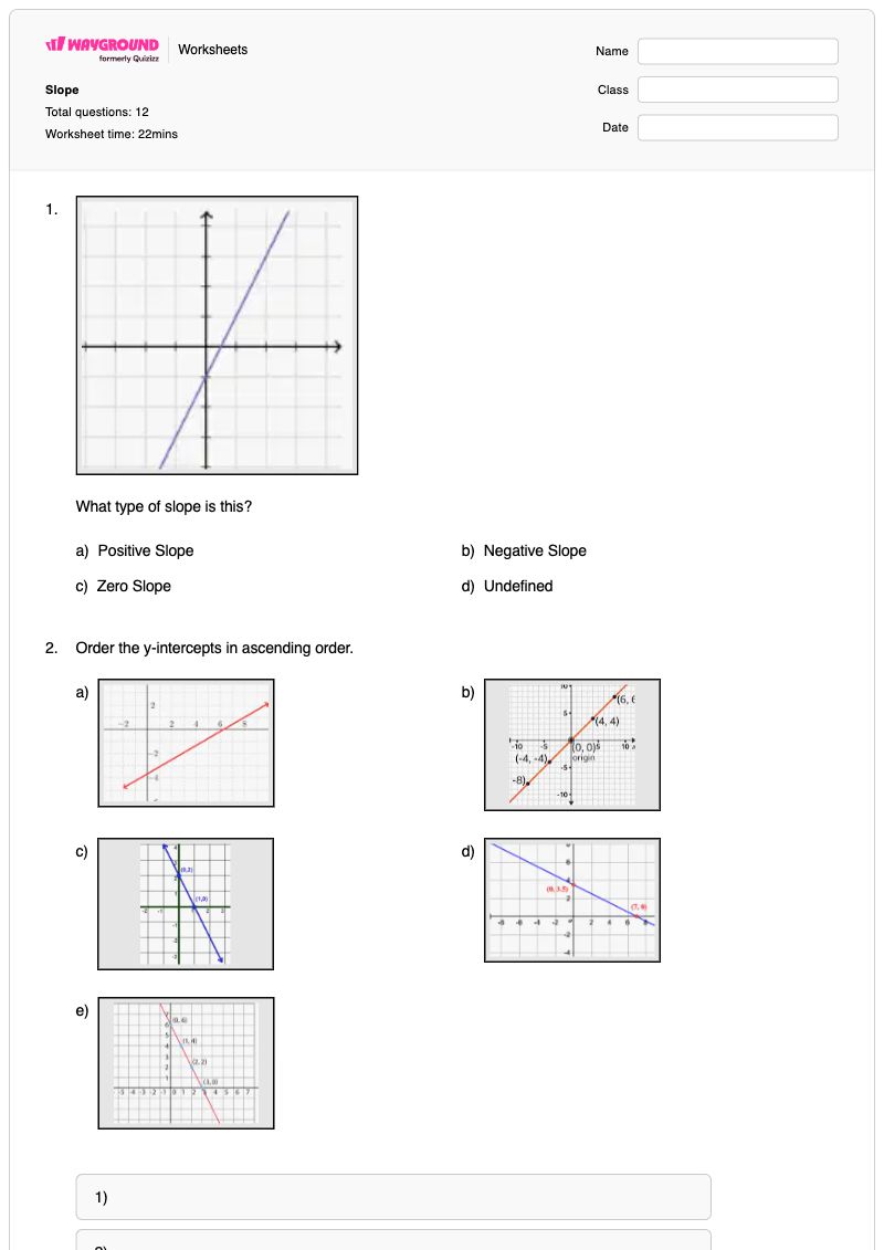 Slope - พิมพ์ได้ Misleading-graphs เวิร์กชีท ระดับ 8 - Wayground